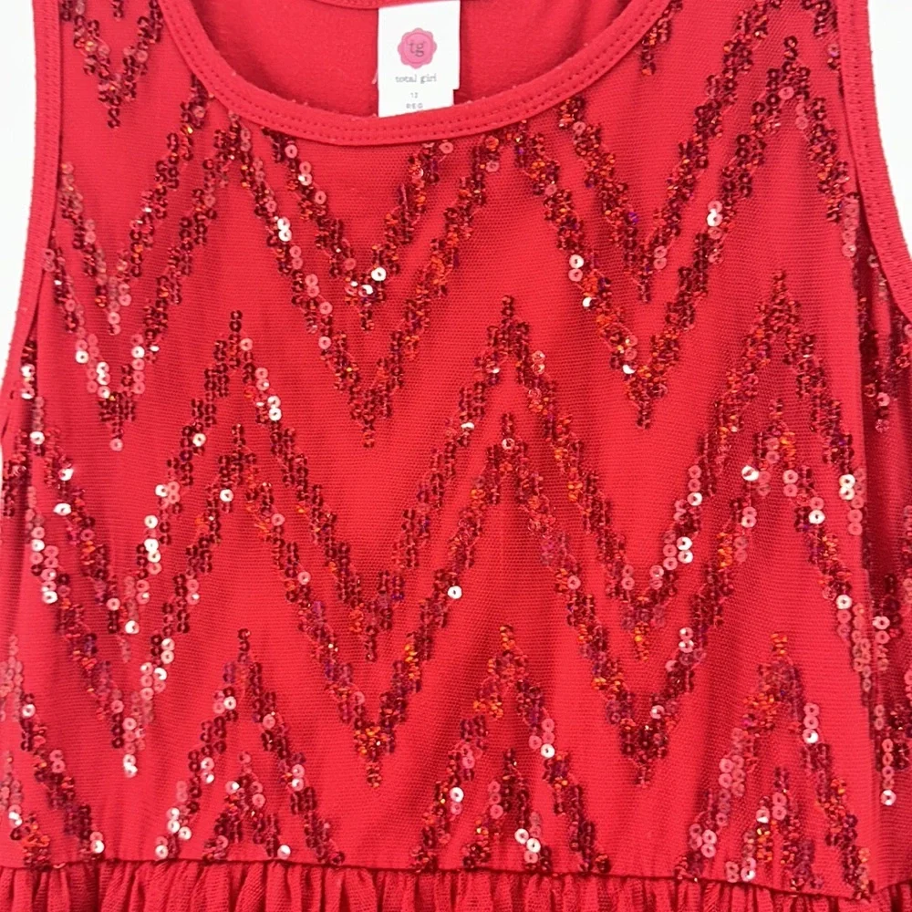 Red sequin dress girls‎ size 12